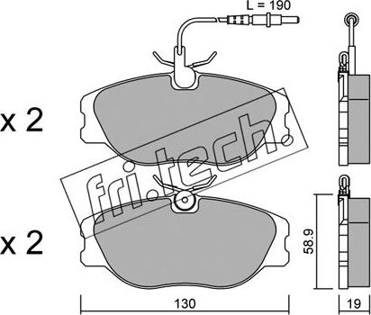 Fri.Tech. 074.4 - Kit de plaquettes de frein, frein à disque cwaw.fr