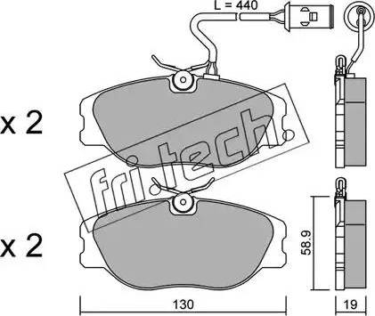 Fri.Tech. 074.0 - Kit de plaquettes de frein, frein à disque cwaw.fr