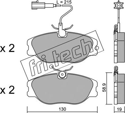 Fri.Tech. 074.1 - Kit de plaquettes de frein, frein à disque cwaw.fr