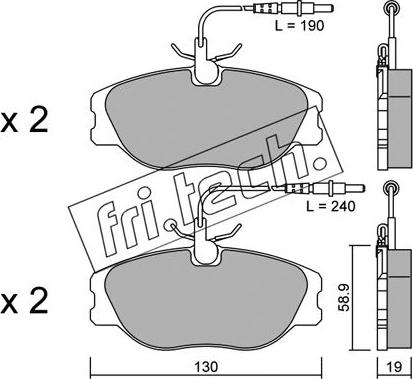 Fri.Tech. 074.3 - Kit de plaquettes de frein, frein à disque cwaw.fr