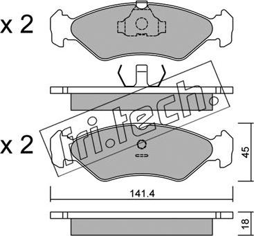 Fri.Tech. 075.0 - Kit de plaquettes de frein, frein à disque cwaw.fr