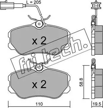 Fri.Tech. 076.0 - Kit de plaquettes de frein, frein à disque cwaw.fr