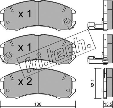 Fri.Tech. 070.0 - Kit de plaquettes de frein, frein à disque cwaw.fr