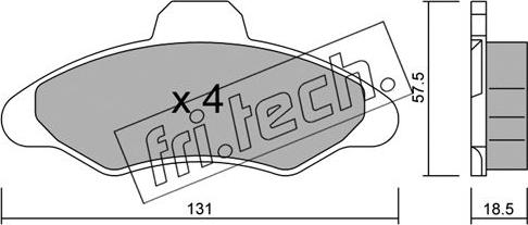 Fri.Tech. 073.0 - Kit de plaquettes de frein, frein à disque cwaw.fr