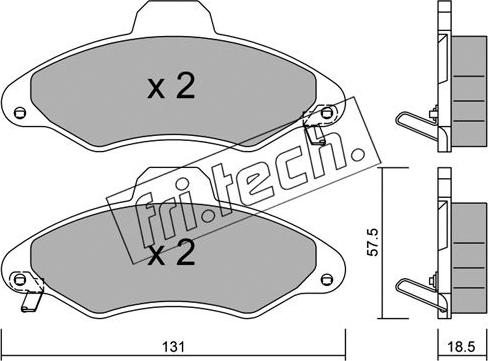 Fri.Tech. 073.1 - Kit de plaquettes de frein, frein à disque cwaw.fr