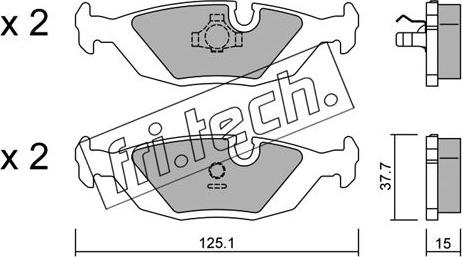 Fri.Tech. 072.0 - Kit de plaquettes de frein, frein à disque cwaw.fr