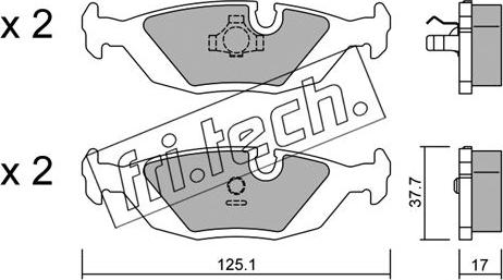 Fri.Tech. 072.1 - Kit de plaquettes de frein, frein à disque cwaw.fr