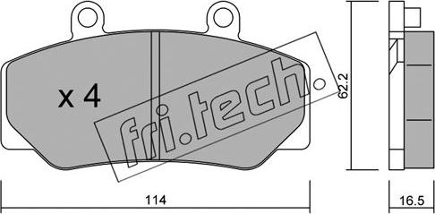 Fri.Tech. 077.0 - Kit de plaquettes de frein, frein à disque cwaw.fr