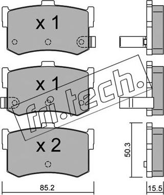 Fri.Tech. 194.0 - Kit de plaquettes de frein, frein à disque cwaw.fr