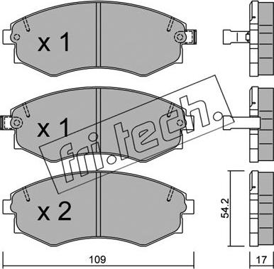 Fri.Tech. 195.1 - Kit de plaquettes de frein, frein à disque cwaw.fr