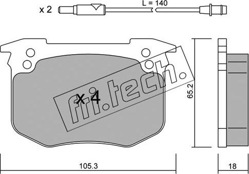 Fri.Tech. 196.0 - Kit de plaquettes de frein, frein à disque cwaw.fr