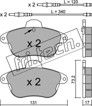 Fri.Tech. 191.1 - Kit de plaquettes de frein, frein à disque cwaw.fr