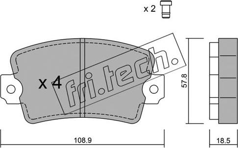 Fri.Tech. 193.0 - Kit de plaquettes de frein, frein à disque cwaw.fr