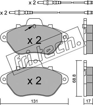 Fri.Tech. 192.1 - Kit de plaquettes de frein, frein à disque cwaw.fr