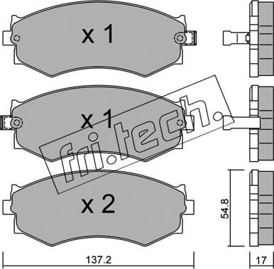 Fri.Tech. 197.1 - Kit de plaquettes de frein, frein à disque cwaw.fr