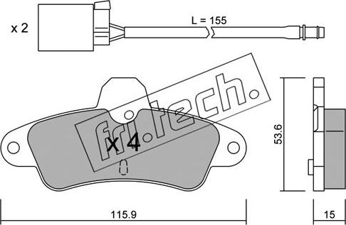 Fri.Tech. 145.0W - Kit de plaquettes de frein, frein à disque cwaw.fr