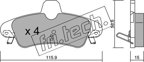 Fri.Tech. 145.1 - Kit d'accessoires, mâchoire de frein cwaw.fr