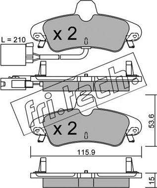 Fri.Tech. 145.2 - Kit de plaquettes de frein, frein à disque cwaw.fr