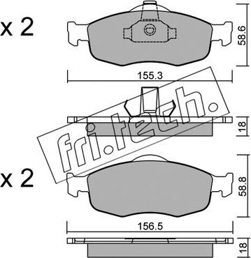 Fri.Tech. 148.0 - Kit de plaquettes de frein, frein à disque cwaw.fr