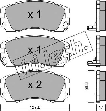 Fri.Tech. 142.0 - Kit de plaquettes de frein, frein à disque cwaw.fr