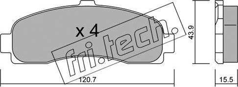 Fri.Tech. 147.0 - Kit de plaquettes de frein, frein à disque cwaw.fr