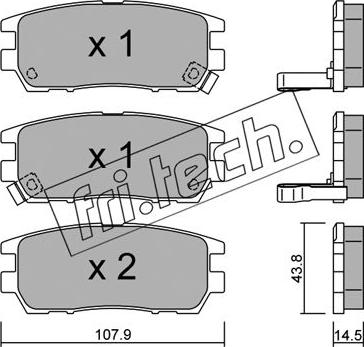 Fri.Tech. 154.0 - Kit de plaquettes de frein, frein à disque cwaw.fr