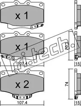 Fri.Tech. 155.0 - Kit de plaquettes de frein, frein à disque cwaw.fr