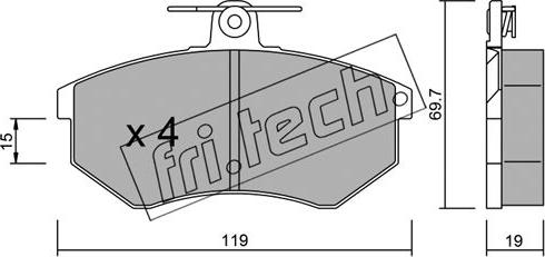 Fri.Tech. 151.0 - Kit de plaquettes de frein, frein à disque cwaw.fr