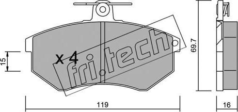 Fri.Tech. 151.2 - Kit de plaquettes de frein, frein à disque cwaw.fr