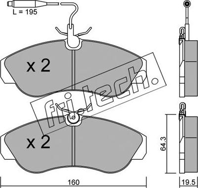 Fri.Tech. 158.0 - Kit de plaquettes de frein, frein à disque cwaw.fr