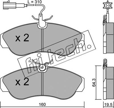 Fri.Tech. 158.1 - Kit de plaquettes de frein, frein à disque cwaw.fr