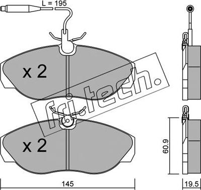 Fri.Tech. 157.0 - Kit de plaquettes de frein, frein à disque cwaw.fr