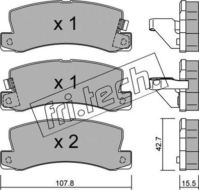 Fri.Tech. 164.0 - Kit de plaquettes de frein, frein à disque cwaw.fr