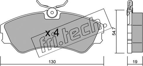 Fri.Tech. 165.0 - Kit de plaquettes de frein, frein à disque cwaw.fr