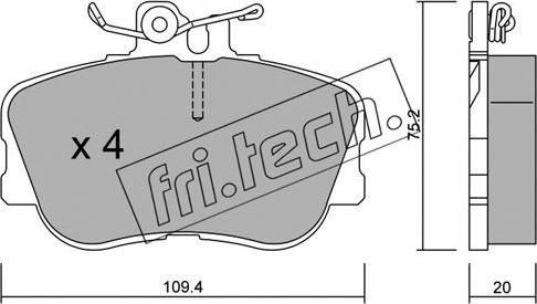 Fri.Tech. 161.0 - Kit de plaquettes de frein, frein à disque cwaw.fr