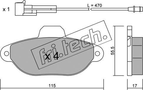 Fri.Tech. 162.0 - Kit de plaquettes de frein, frein à disque cwaw.fr