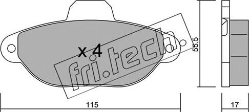 Fri.Tech. 162.1 - Kit de plaquettes de frein, frein à disque cwaw.fr