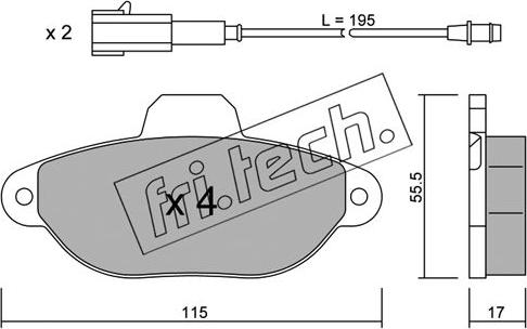 Fri.Tech. 162.3 - Kit de plaquettes de frein, frein à disque cwaw.fr