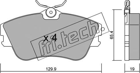 Fri.Tech. 167.0 - Kit de plaquettes de frein, frein à disque cwaw.fr