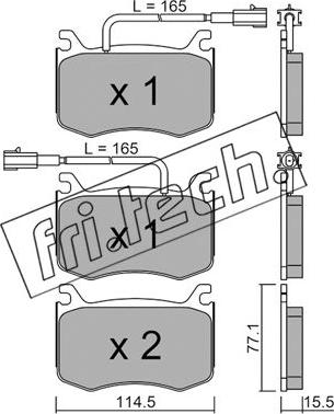 Fri.Tech. 1099.0 - Kit de plaquettes de frein, frein à disque cwaw.fr