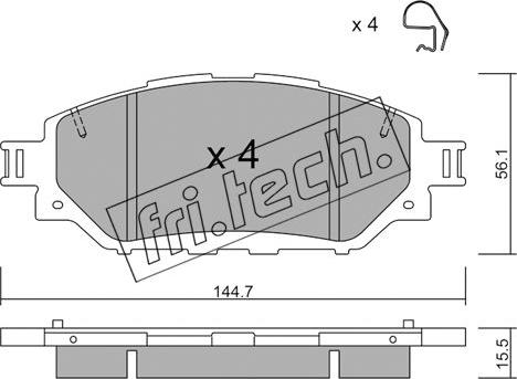 Fri.Tech. 1090.0 - Kit de plaquettes de frein, frein à disque cwaw.fr