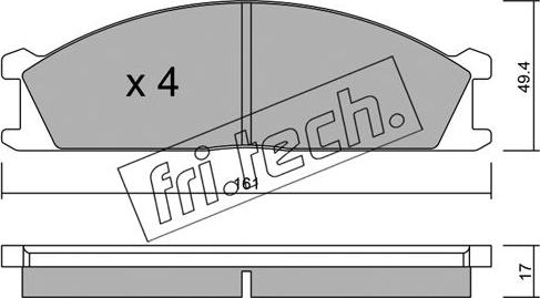 Fri.Tech. 109.0 - Kit de plaquettes de frein, frein à disque cwaw.fr