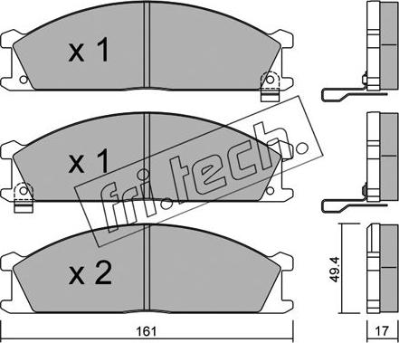 Fri.Tech. 109.1 - Kit de plaquettes de frein, frein à disque cwaw.fr