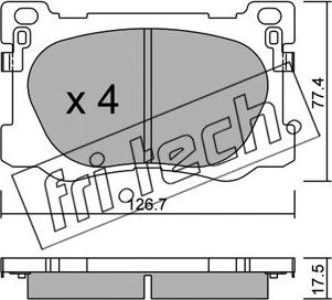 Fri.Tech. 1093.0 - Kit de plaquettes de frein, frein à disque cwaw.fr