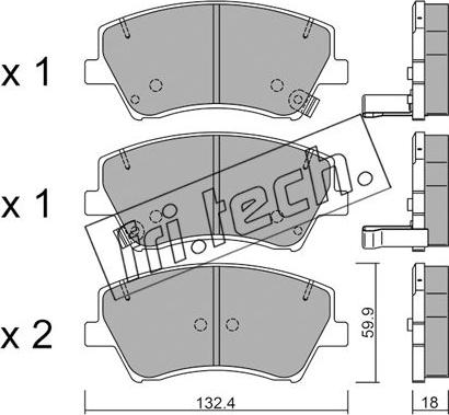 Fri.Tech. 1092.0 - Kit de plaquettes de frein, frein à disque cwaw.fr