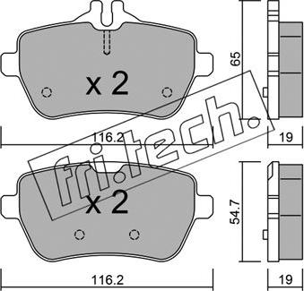 Fri.Tech. 1046.0 - Kit de plaquettes de frein, frein à disque cwaw.fr