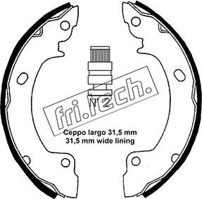 Fri.Tech. 1046.200 - Jeu de mâchoires de frein cwaw.fr