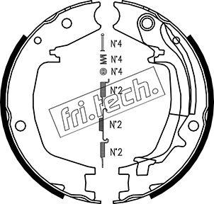 Fri.Tech. 1046.215K - Jeu de mâchoires de frein, frein de stationnement cwaw.fr