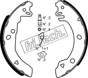 Fri.Tech. 1040.130K - Jeu de mâchoires de frein cwaw.fr