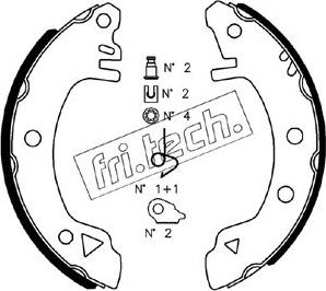 Fri.Tech. 1040.123K - Jeu de mâchoires de frein cwaw.fr